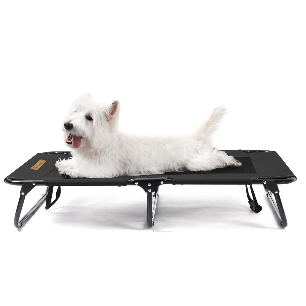 Charlie's Pet Adventure Foldable Travel Trampoline Dog Bed (Black) - XL, 9347563026223