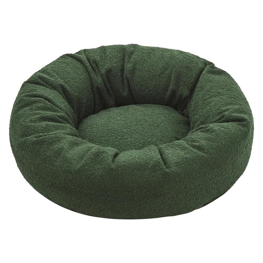Charlie's Pet Charlie's Miri Round Calming Boucle Dog Bed (Olive) - 58.5cm x 58.5cm x 18cm, 9347563026407