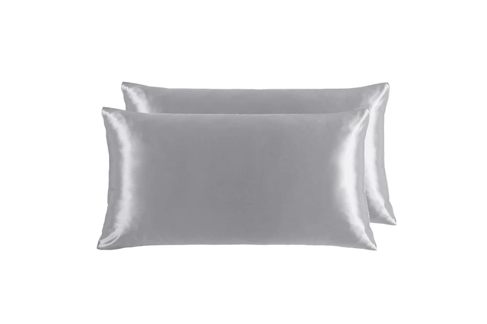 Natural Home Luxe Mulberry Silk Pillowcase 25 Momme Pillowcase (Grey) - King, 9347563032910