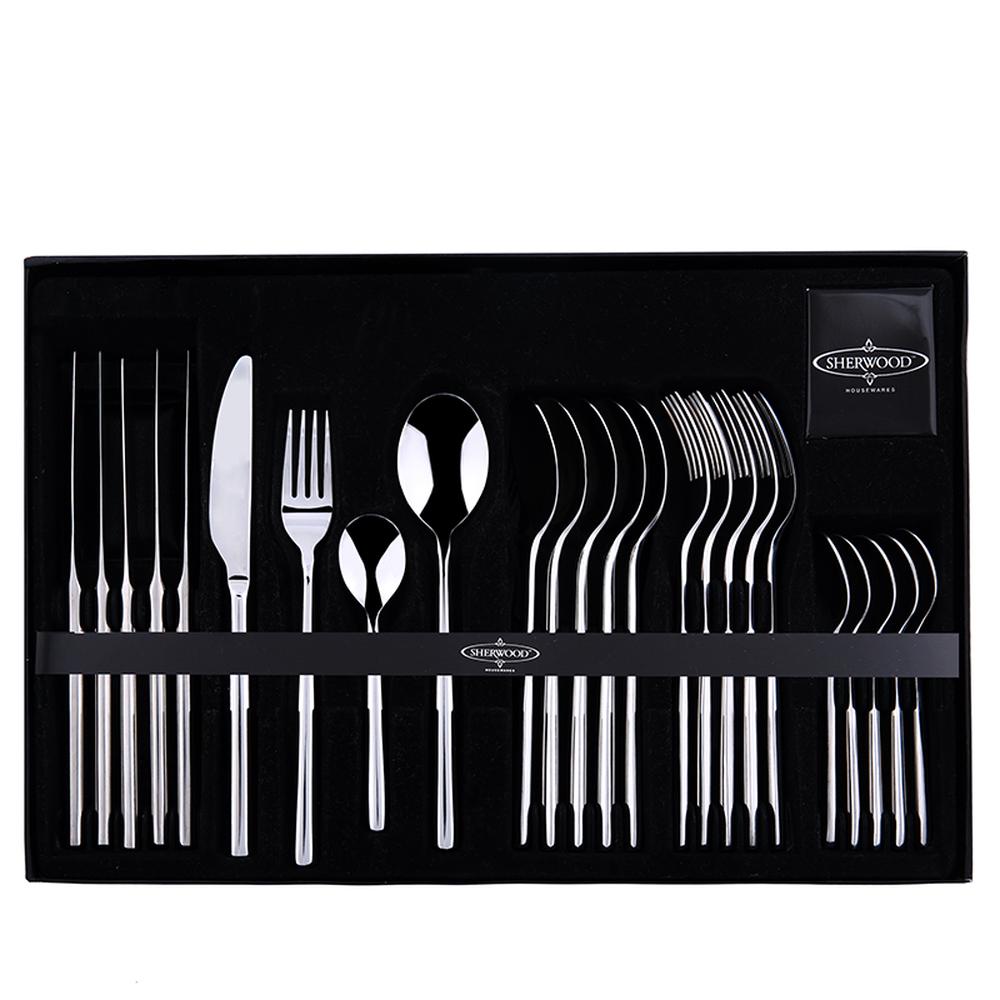 Sherwood Stainless Steel Cutlery Dinner Set, 24 Piece, 9347563034006