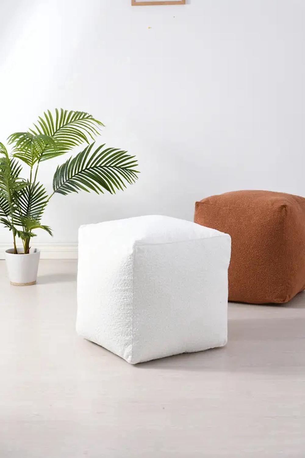 Blake Pouffe Cover (Ivory) - 50x50cm, 9347563034471