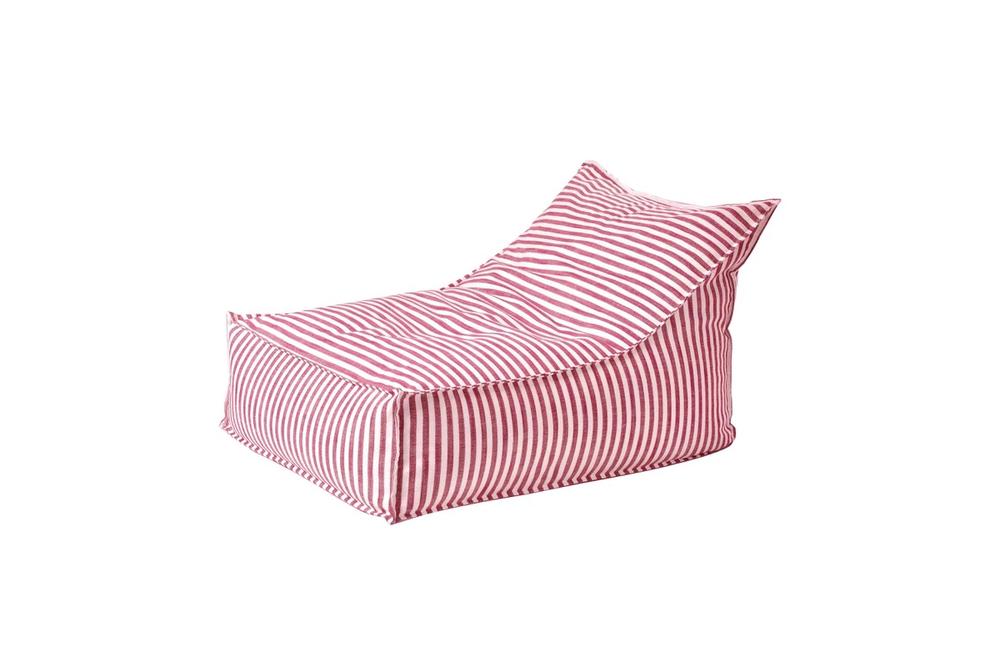 Cadence & Co Oscar Faux Linen One Seater Bean Bag Lounge Cover (Red) - 400L capacity | W80 x L98 x H70cm, 9347563047297