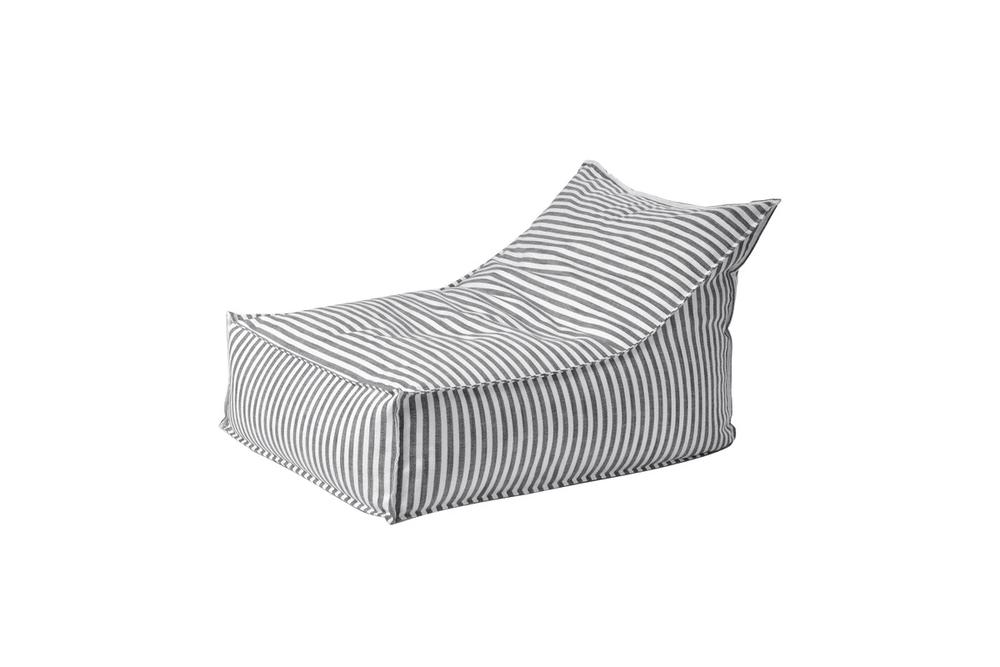 Cadence & Co Oscar Faux Linen One Seater Bean Bag Lounge Cover (Charcoal) - 400L capacity | W80 x L98 x H70cm, 9347563047303