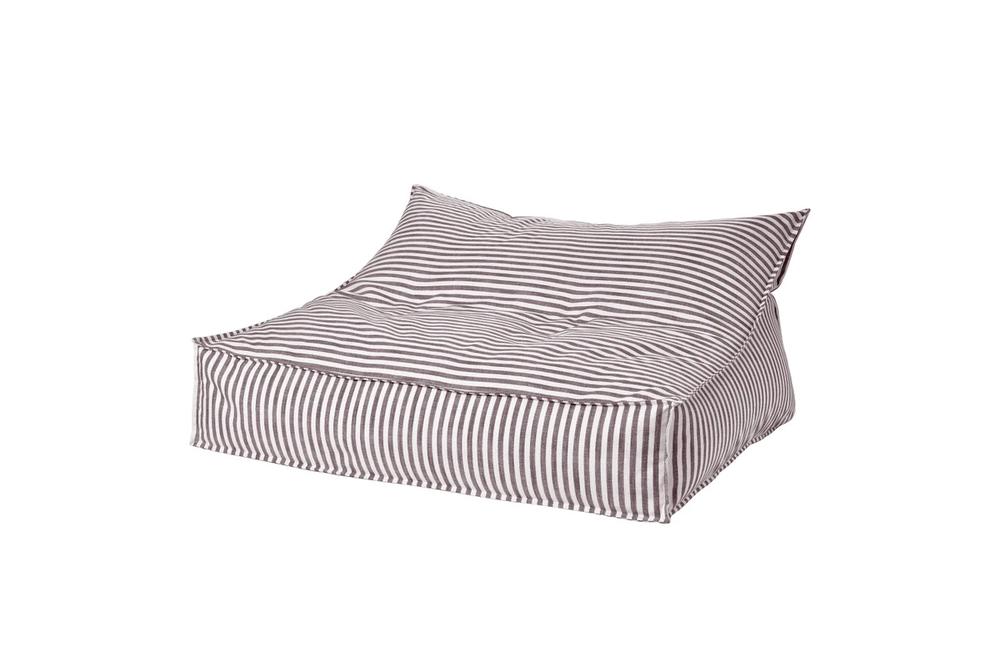 Cadence & Co Oscar Faux Linen 2-Seater Bean Bag Lounge Cover (Cacao) - 800L capacity | W80 x L98 x H70cm, 9347563047341