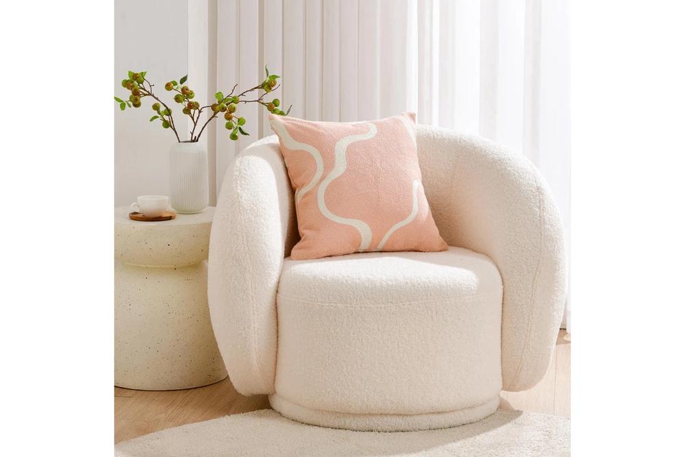 Cadence & Co Louise Crewel Embroidered Cushion (Pink) - 45x45cm, 9347563047440