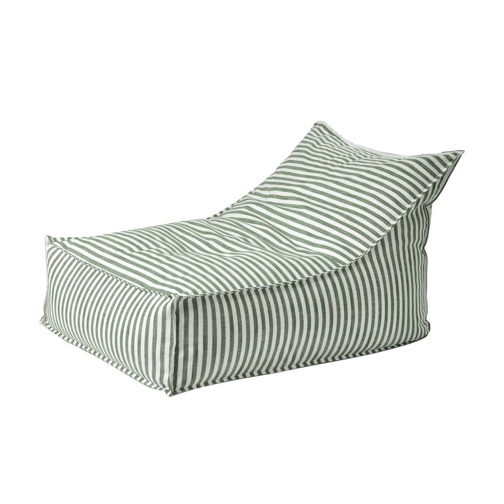 Cadence & Co Oscar Faux Linen One Seater Bean Bag Lounge Cover (Olive) - 400L capacity | W80 x D98 x H73cm, 9347563047525