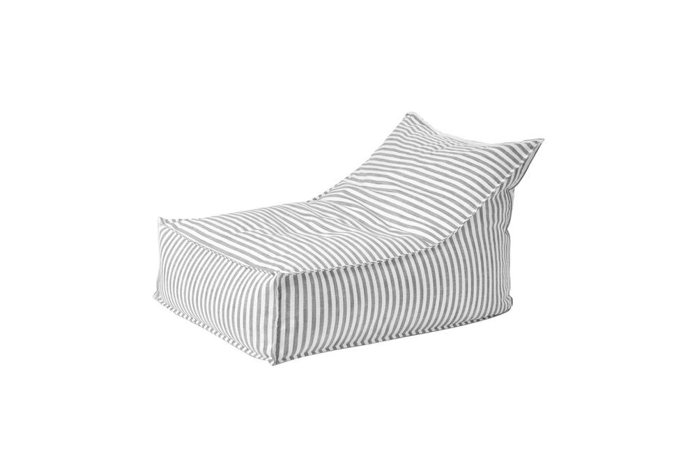 Cadence & Co Oscar Faux Linen One Seater Bean Bag Lounge Cover (Dove Grey) - 400L capacity | W80 x D98 x H73cm, 9347563047532