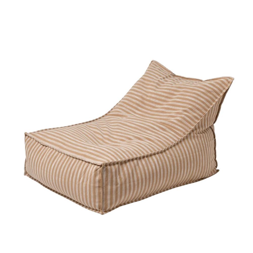 Cadence & Co. Oscar Faux Linen 1-Seater Bean Bag Lounge Cover (Natural), 9347563047549