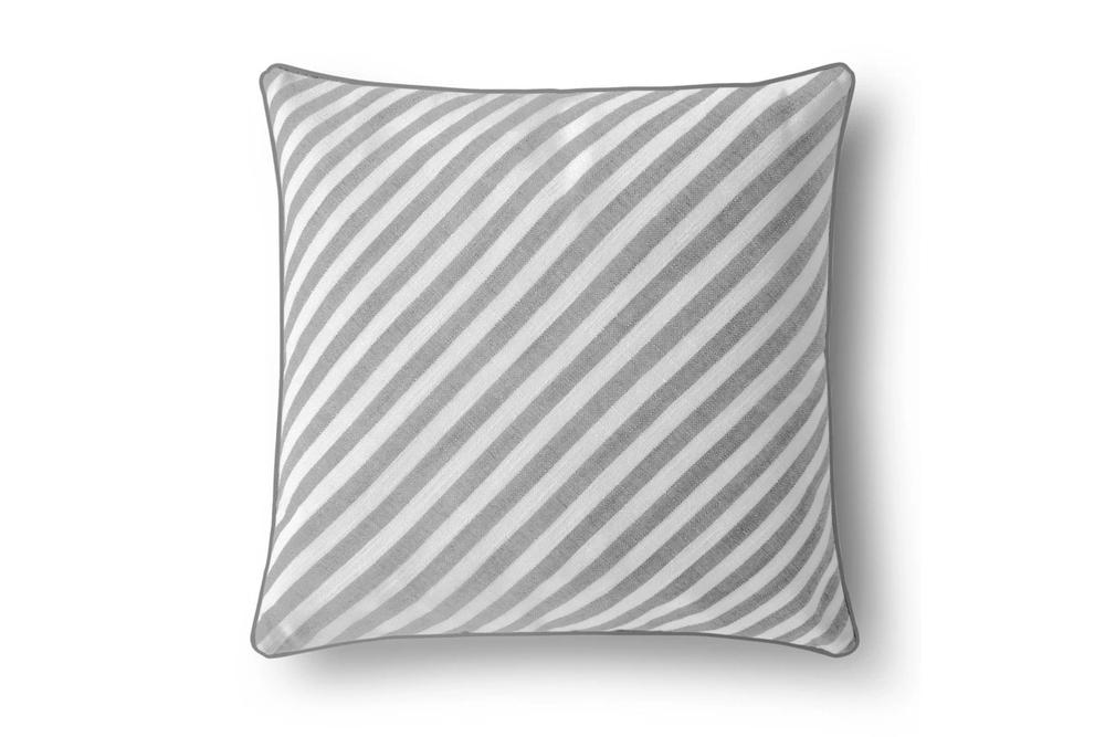 Cadence & Co Oscar Faux Linen Striped Cushion (Dove Grey) - 50x50cm by Cadence & Co - ISBN: 9347563047655