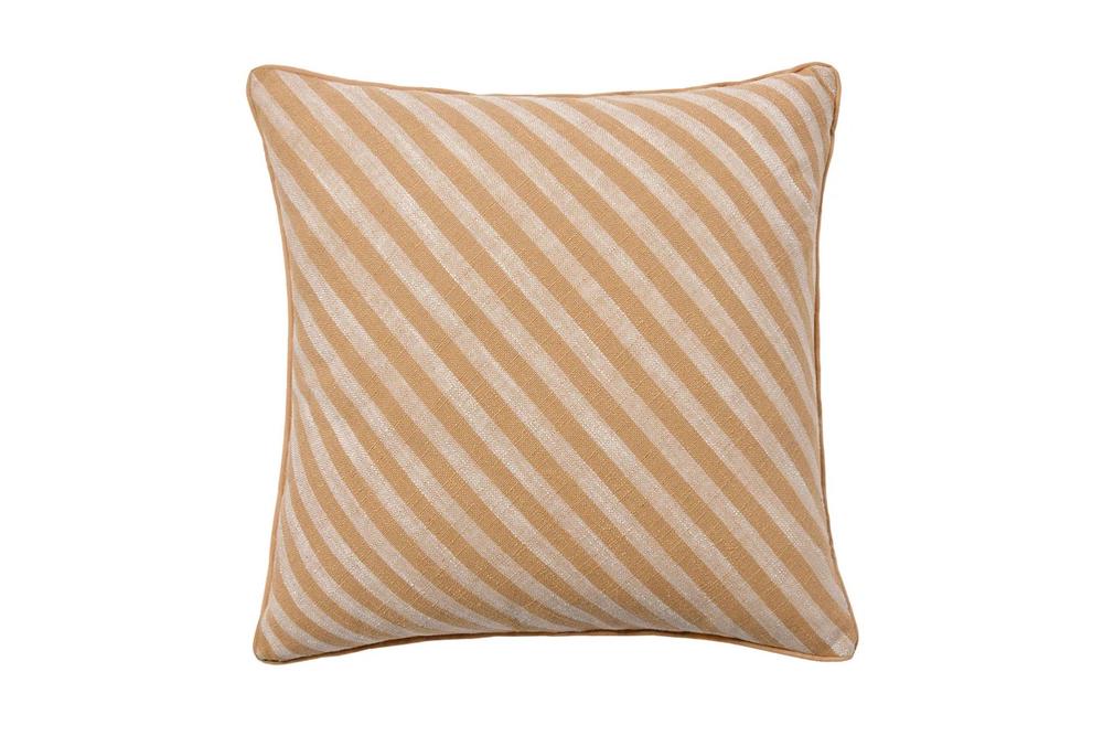 Cadence & Co Oscar Faux Linen Striped Cushion (Natural) - 50x50cm by Cadence & Co - ISBN: 9347563047662