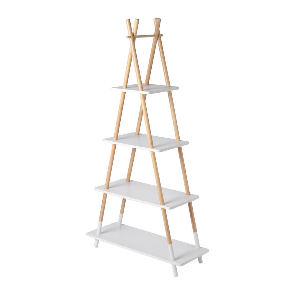 4-Tier Kusa Natural Bamboo Ladder Storage Shelf, 9347563051096