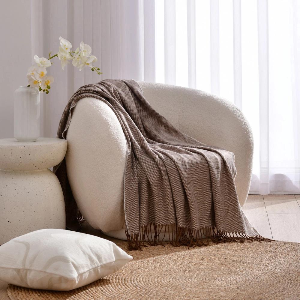 Cadence & Co Huxley Herringbone Throw (Toffee) - 130x180cm by Cadence & Co - ISBN: 9347563052932