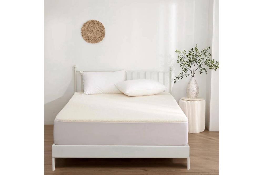 Sleepcare Sherpa 300gsm Underlay (Cream) - King, 9347563053526