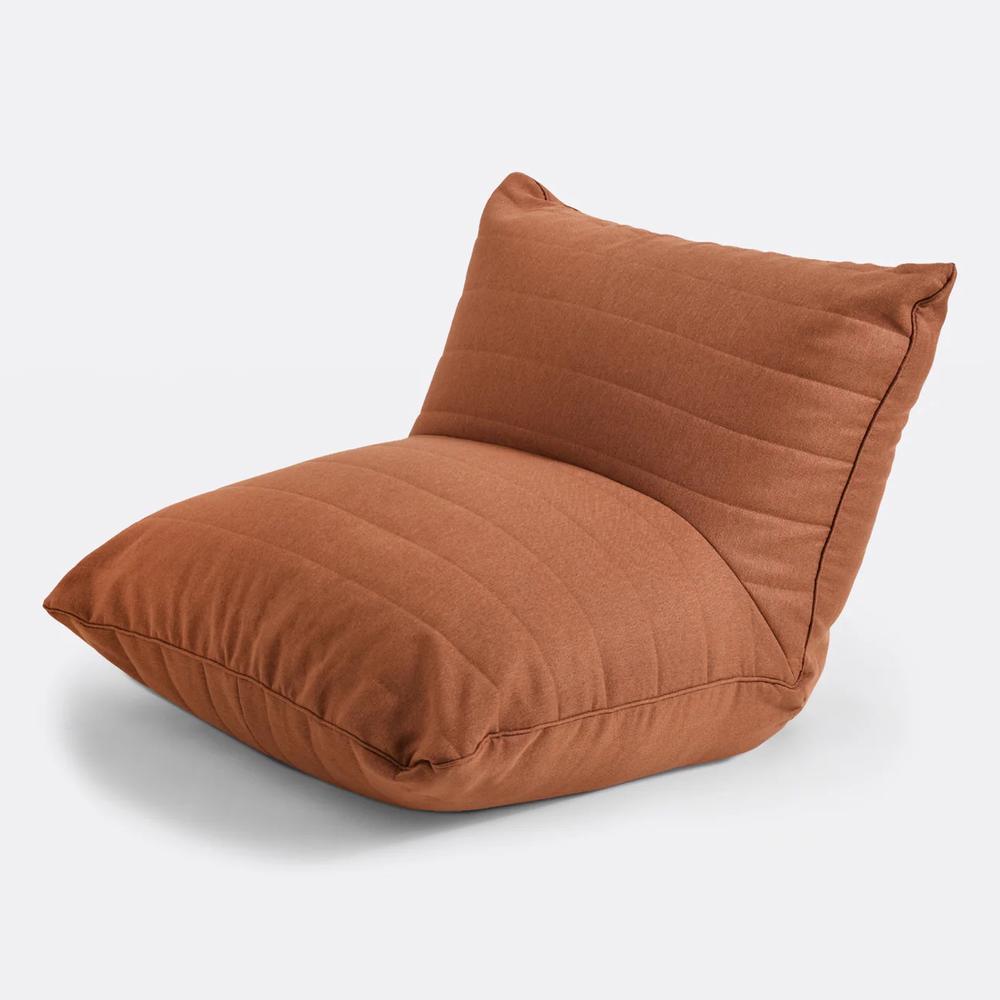 Cadence & Co. Linoire Quilted Beanbag Lounger (Rust), 9347563056046