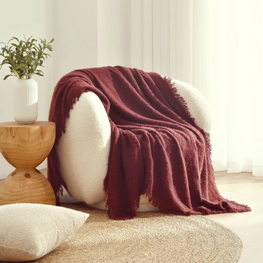 Cadence Amelie Super Soft Boucle Throw (Brick Red) - 130x170cm by Cadence - ISBN: 9347563056114