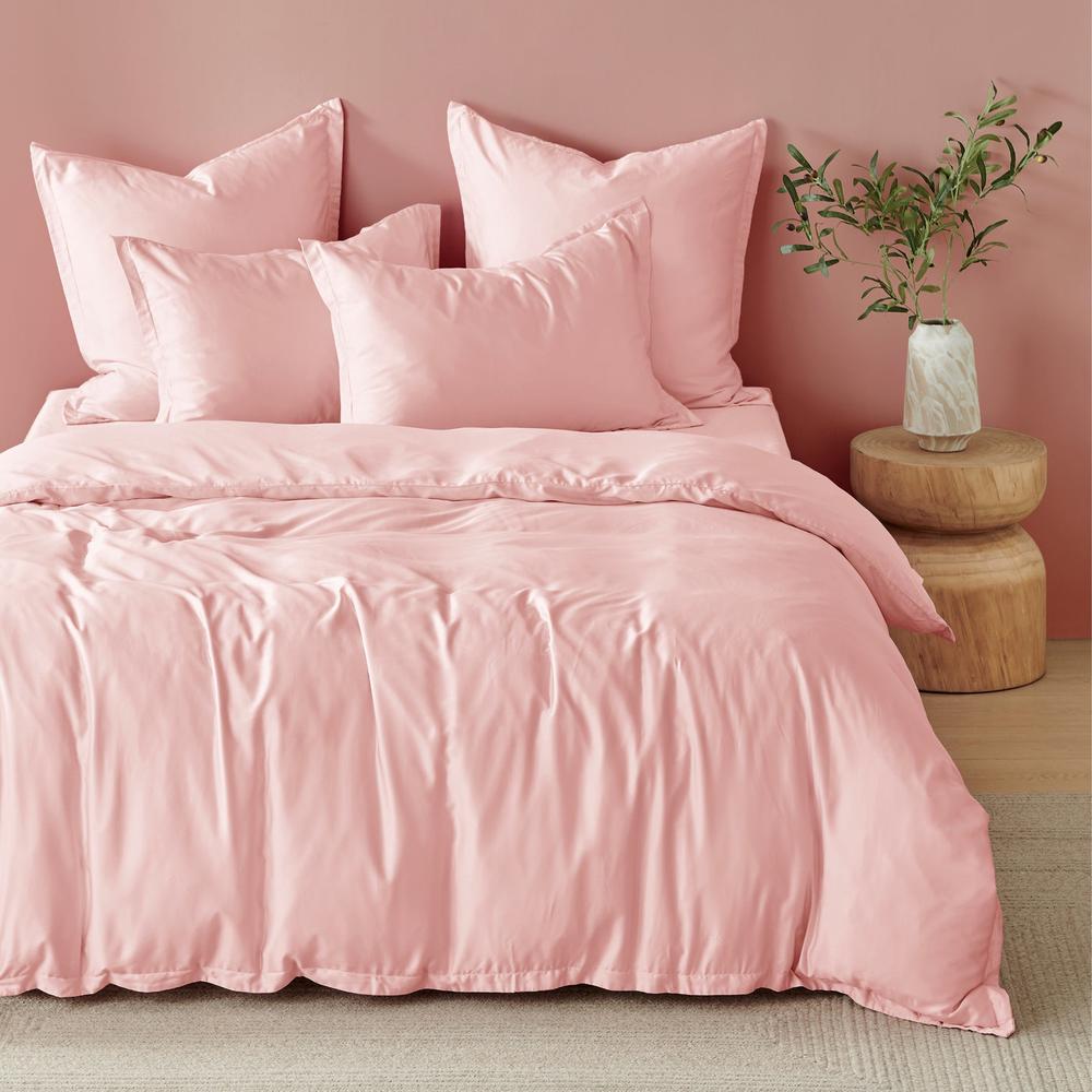 Natural Home Bamboo Tailored Quilt Cover Set (Blush Pink) - Single by Natural Home - ISBN: 9347563057630