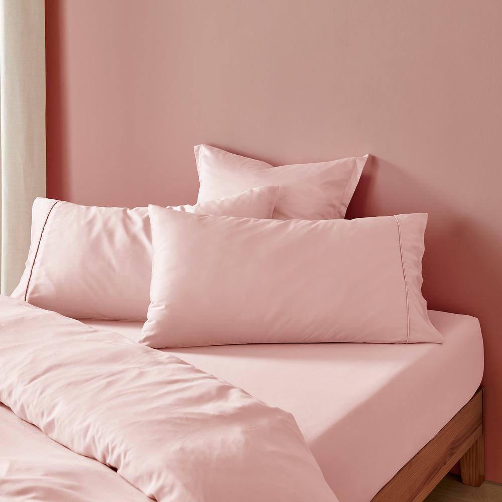 Natural Home Bamboo Pillowcase, Twin Pack (Blush Pink) - King, 9347563057968