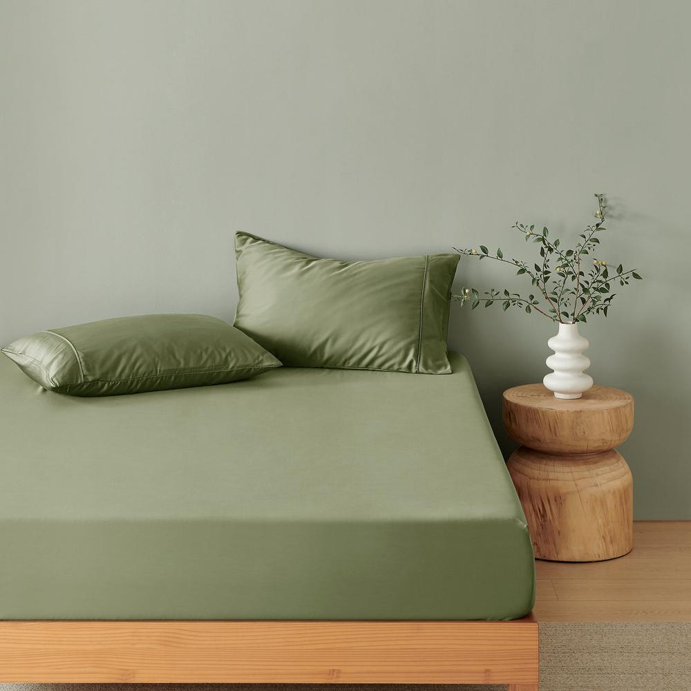 Natural Home Bamboo Fitted Sheet Set (Eucalyptus) - King, 9347563058279