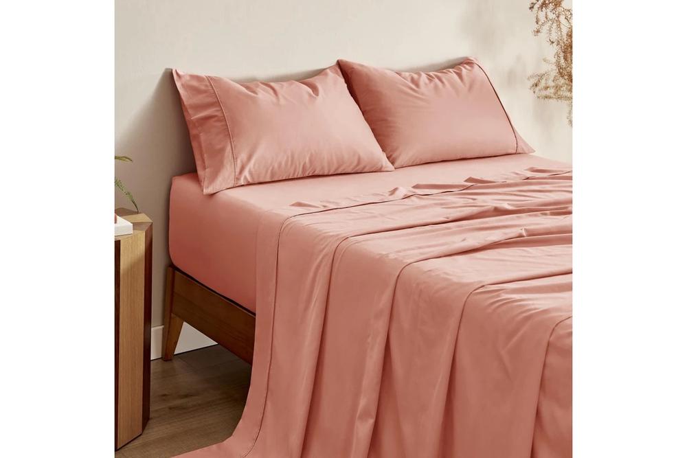 Serene 400TC Bamboo Cotton Sateen Sheet Set (Clay) - Super King, 9347563064546