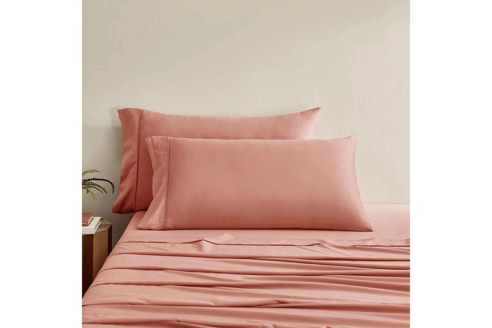 Serene 400TC Bamboo Cotton Sateen Pillowcase, Twin Pack (Clay) - King, 9347563064553