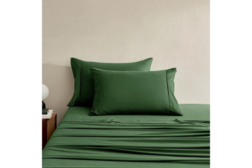 Serene 400TC Bamboo Cotton Sateen Pillowcase, Twin Pack (Eden Green) - Standard, 9347563065031