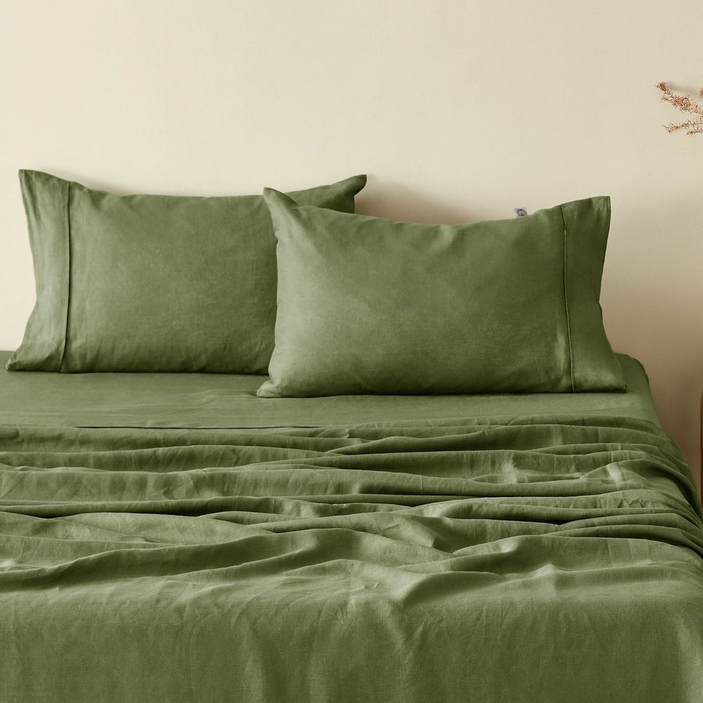 Natural Home 100% European Flax Linen Pillowcase, Twin Pack (Hunter Green) - Standard by Natural Home - ISBN: 9347563071643