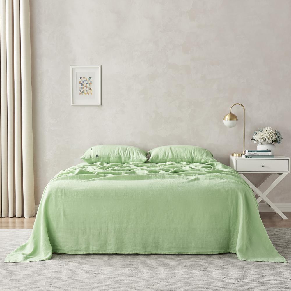 Natural Home Linen Sheet Set (Sage) - Super King, 9347563072060