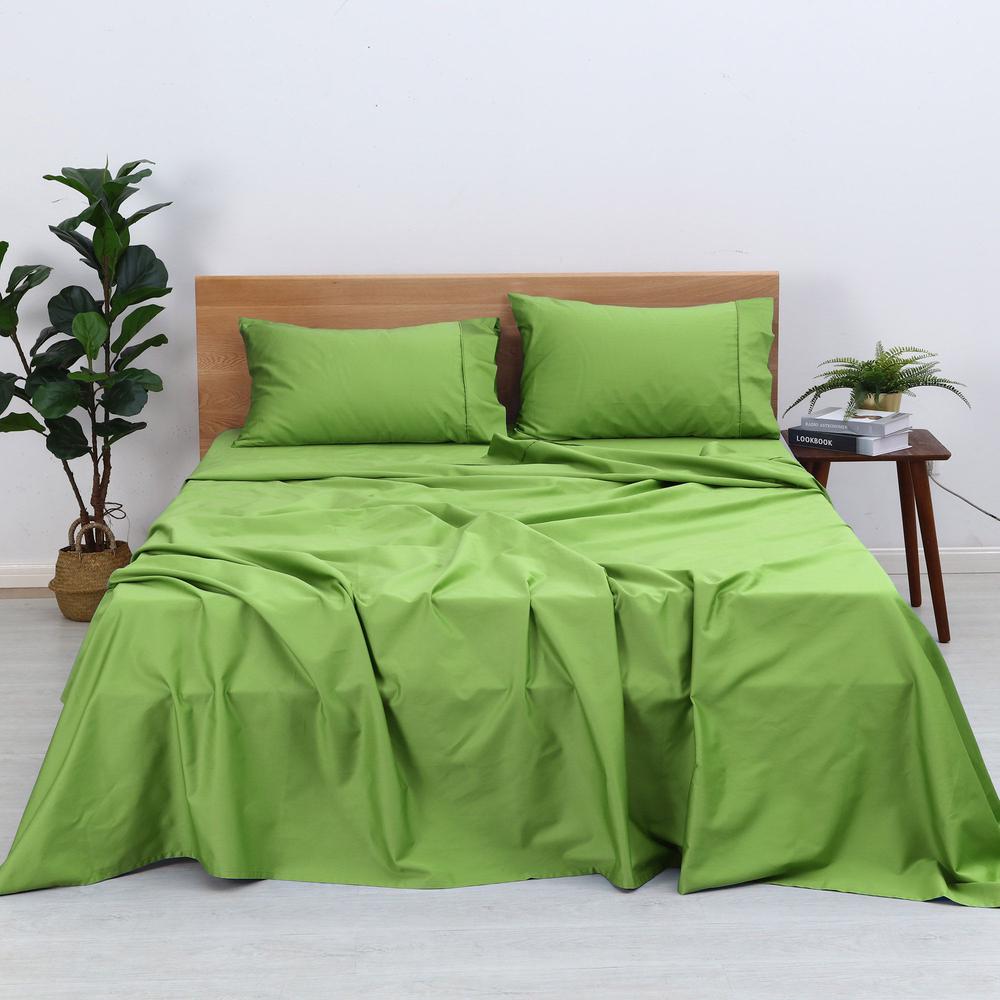 Natural Home Organic Cotton Sheet Set (Green) Queen Buy online at