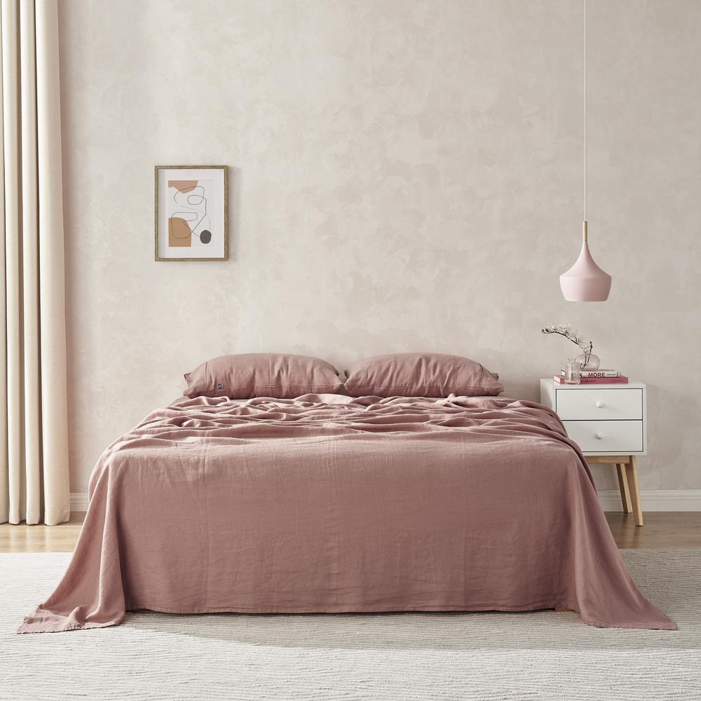 100% European Flax Linen Sheet Set (Rose Gold), 9347563075979