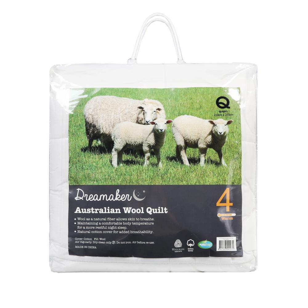 Dreamaker Australian 450gsm Wool Quilt Queen Bed Buy online at The Nile