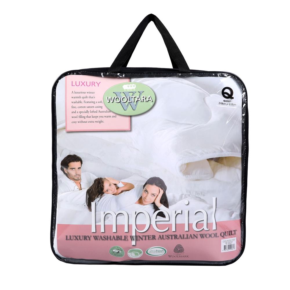 Wooltara Luxury Washable Winter Australian Wool Quilt - Single Bed, 9347563090590