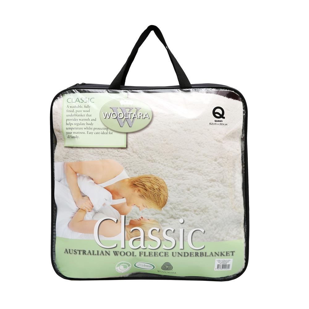 Wooltara Classic Wool Fleece Underblanket Queen Bed Buy online at