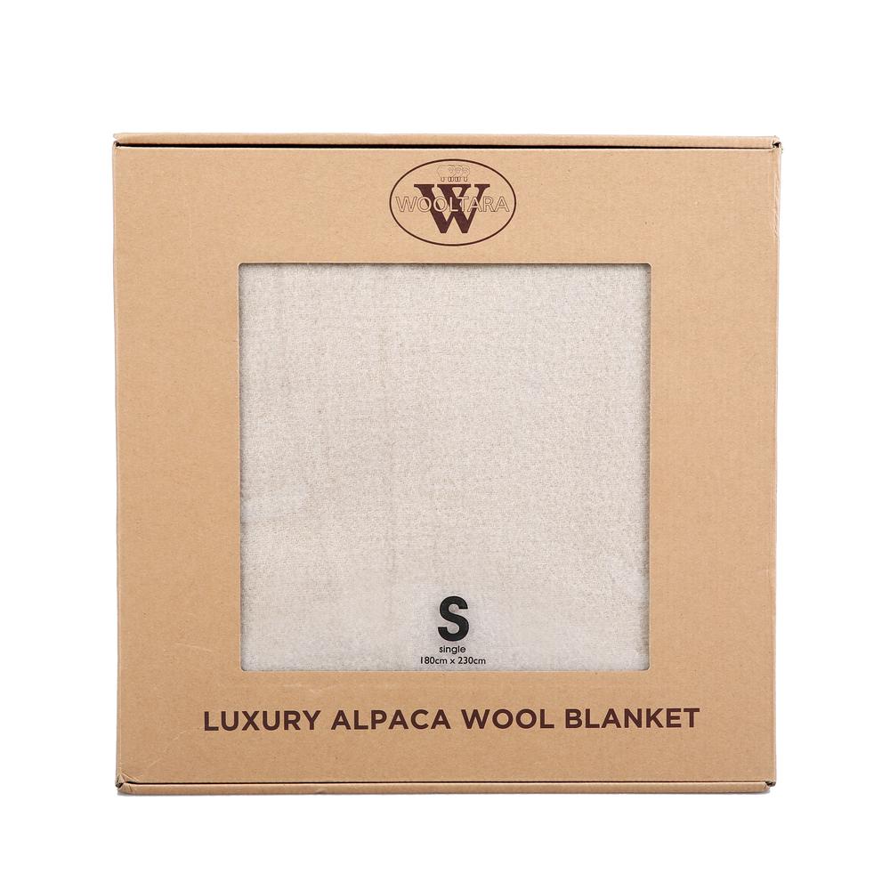 Wooltara Alpaca Wool Blanket (Latte) Double Bed Buy online at The Nile