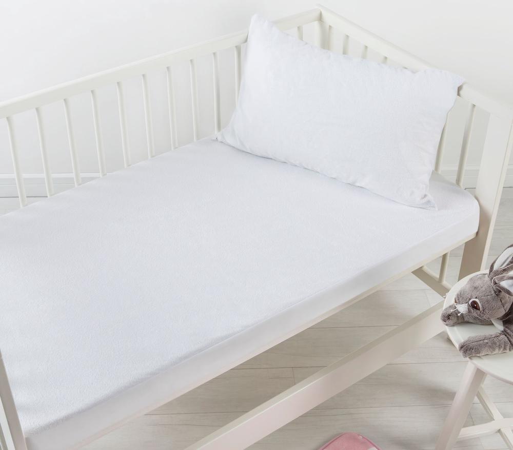 Dreamaker Cotton Terry Towelling Waterproof Mattress Protector (White