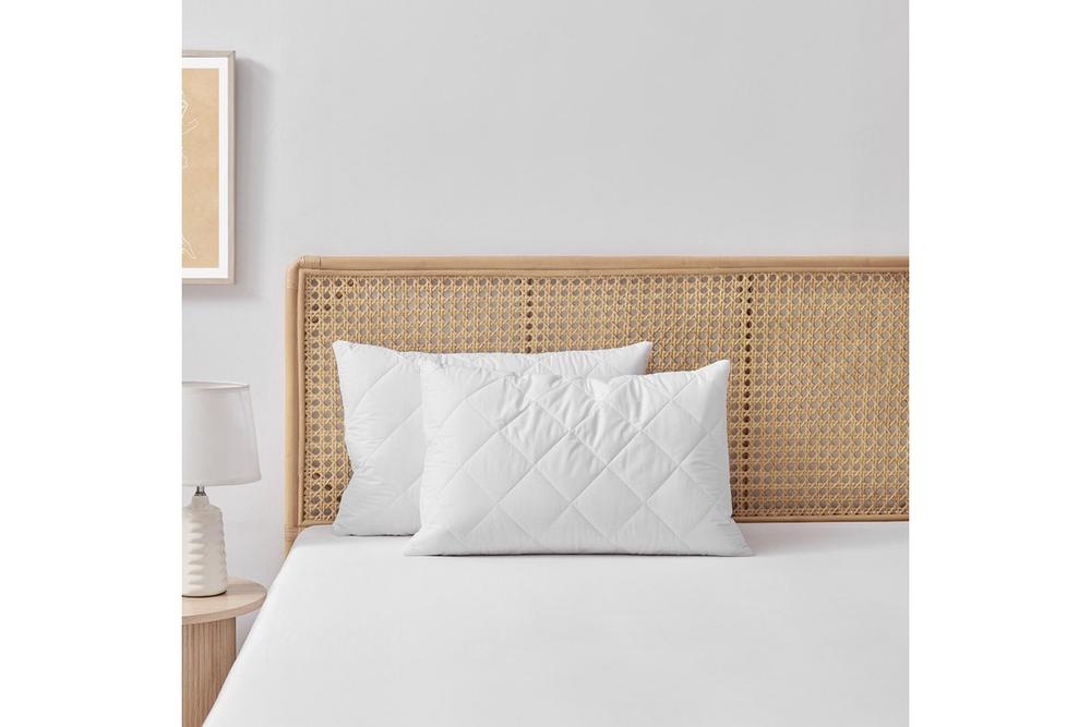 ESSN Healthguard Allergy Sensitive Cotton Cover Quilted Waterproof Pillow Protector, Twin Pack - V Shape, 9347563095748