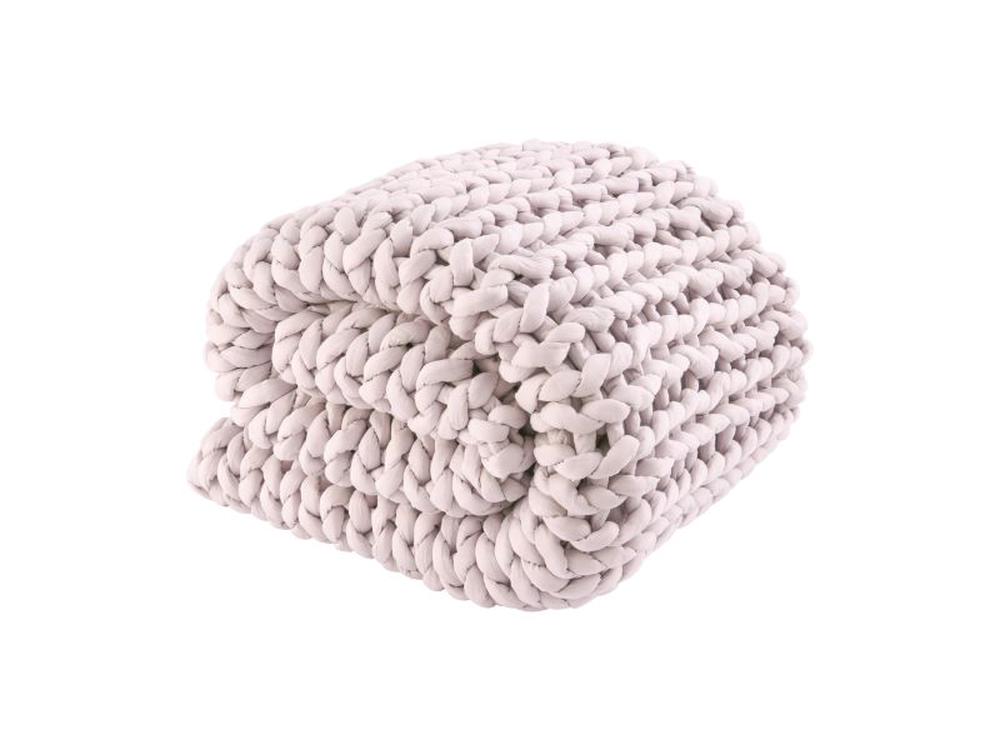 Serene Hand Woven Chunky Knit Weighted Calming Blanket Light