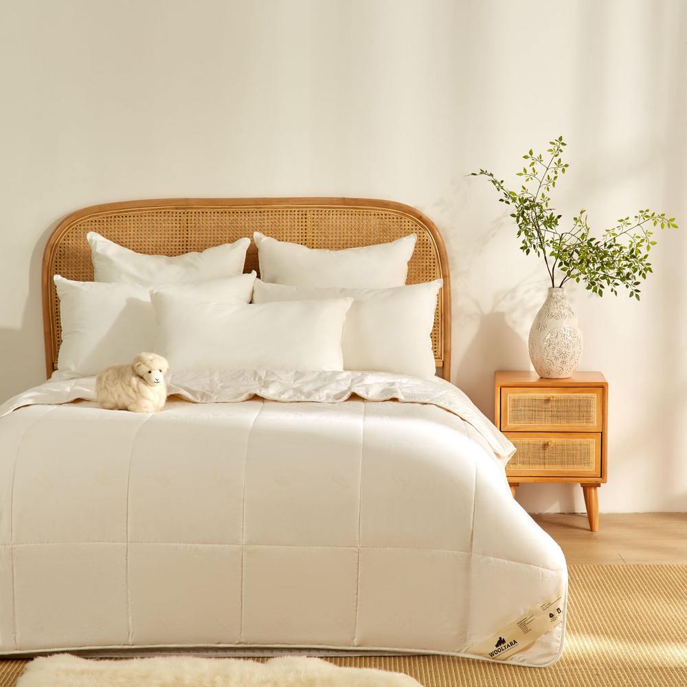 Wooltara Washable Summer Wool Cotton Blend Quilt - Double, 9347563096318