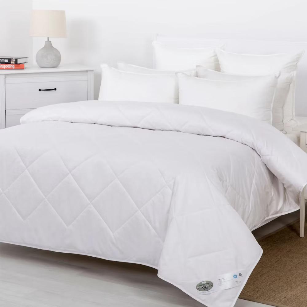 Wooltara Washable Summer Wool Cotton Blend Quilt - Queen, 9347563096325