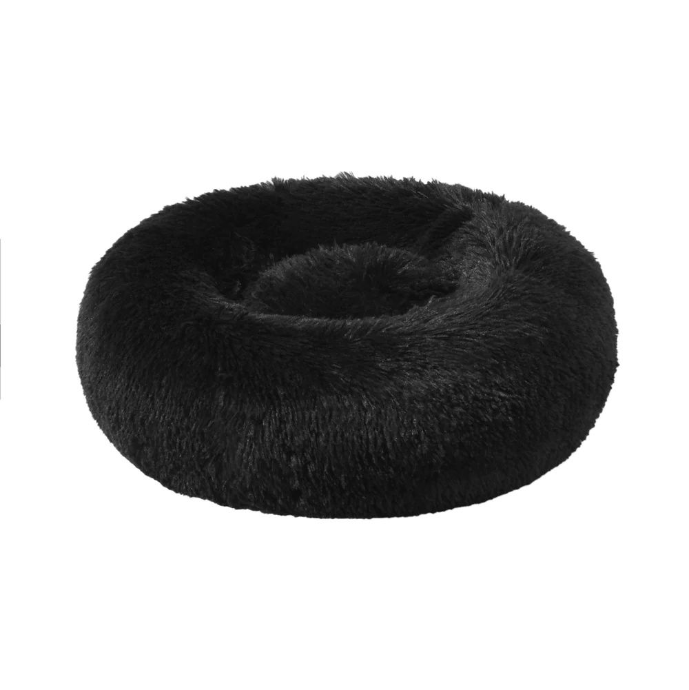 Paw Paws Faux Fur Pet Donut Bed (Black) 50x15cm Buy online at The Nile