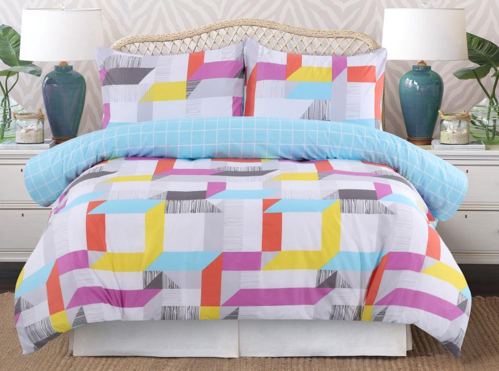 Dreamaker Printed Microfibre Quilt Cover Set (Milton) King Buy