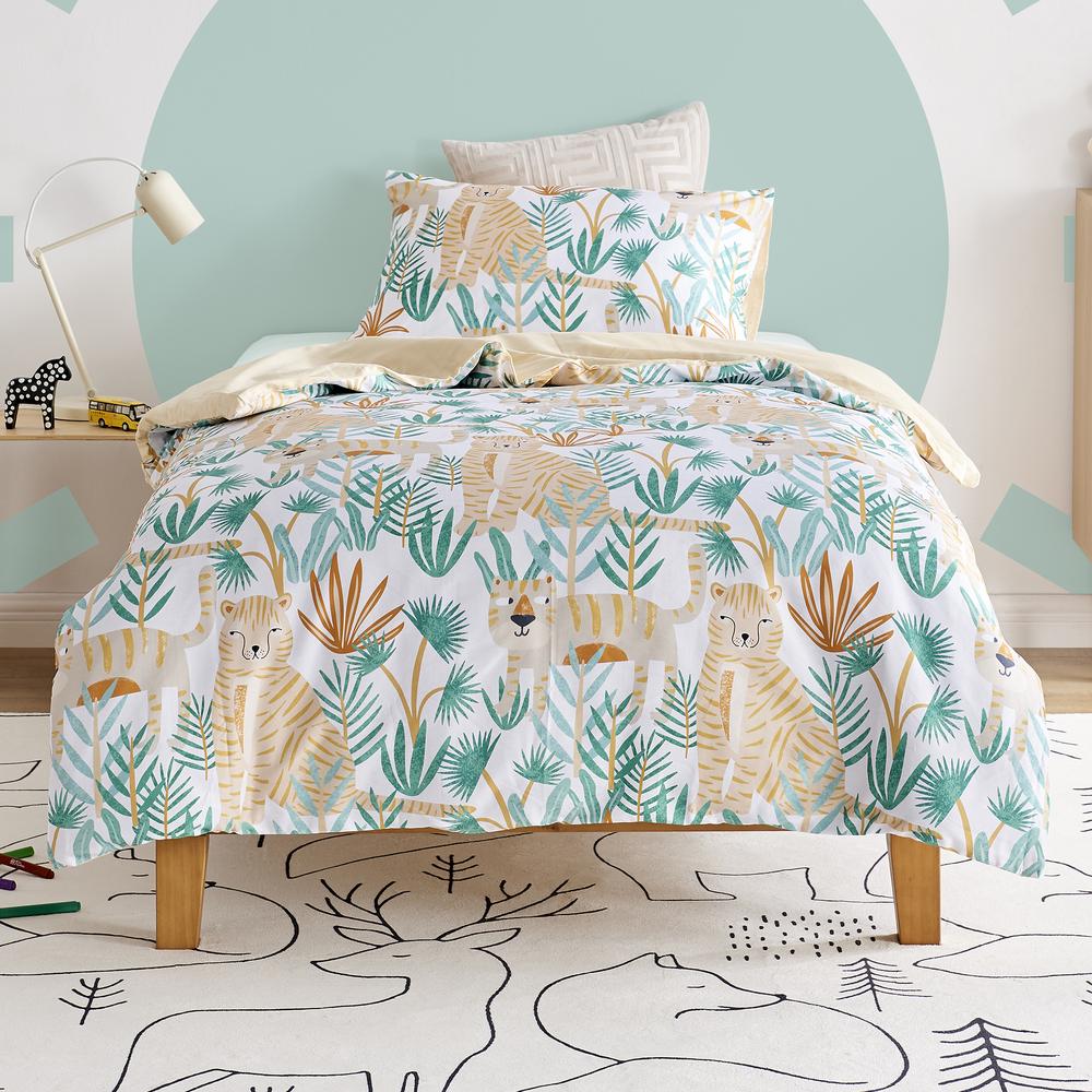 Jack & Ava Quilt Cover Set (Tiger Safari) - Double, 9347563109247