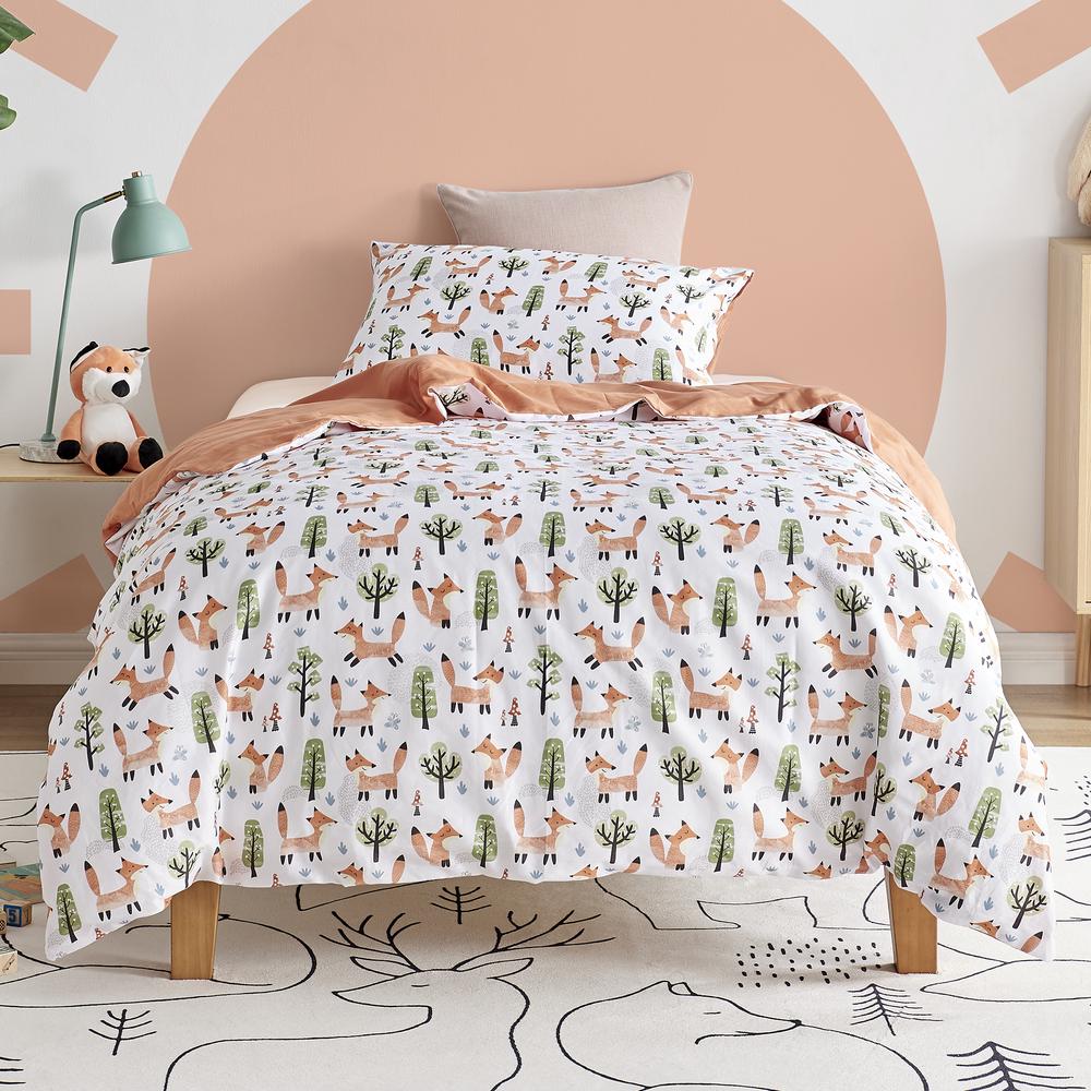 Jack & Ava Quilt Cover Set (Shy Fox) - Double, 9347563109667