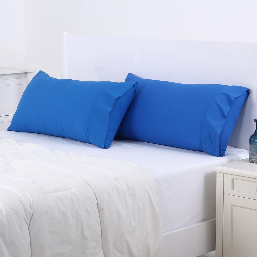 Dreamaker Plain Dyed Pillowcase, 2 Pack (Deep Blue) King Buy online