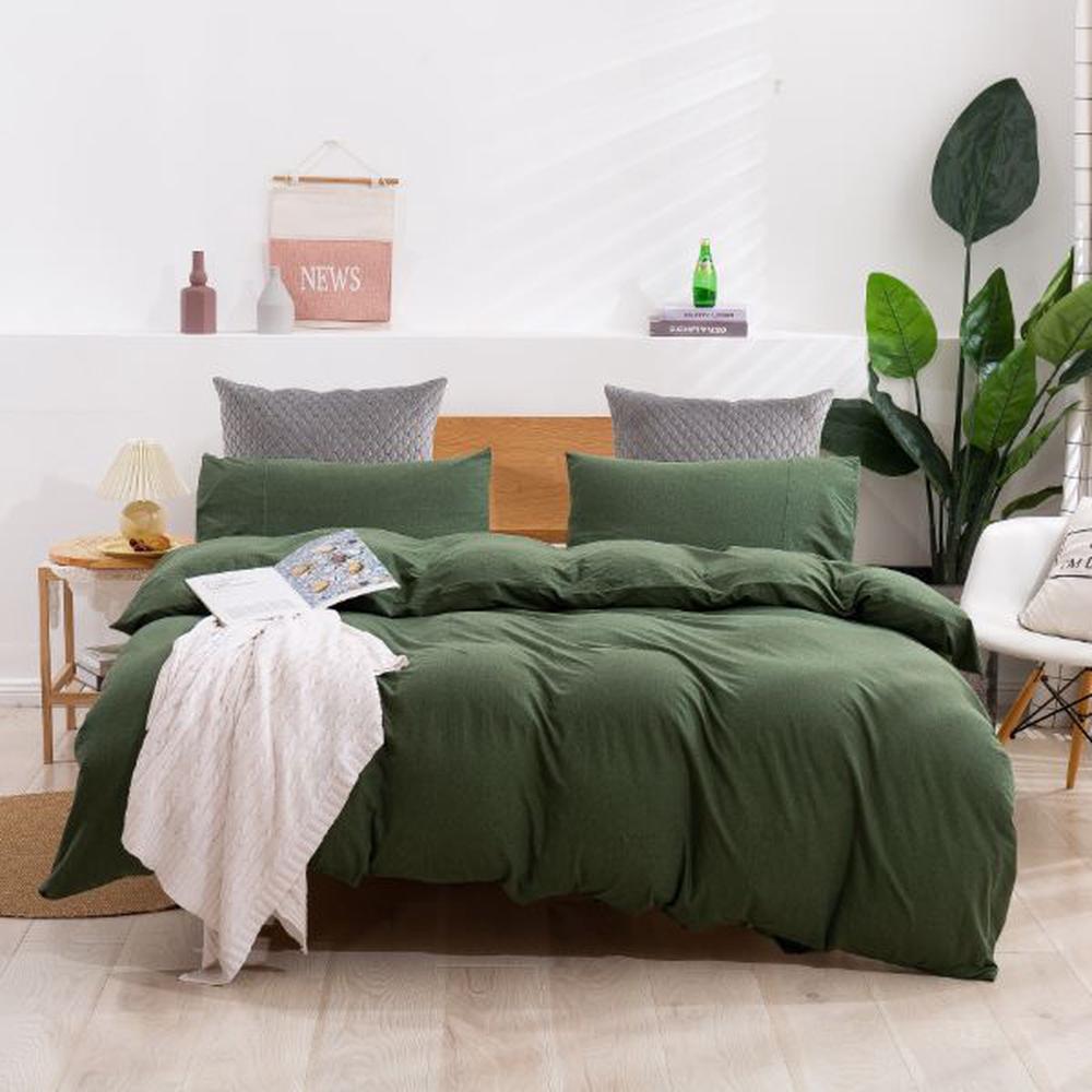 Dreamaker Cotton Jersey Quilt Cover Set (Eden) King Buy online at