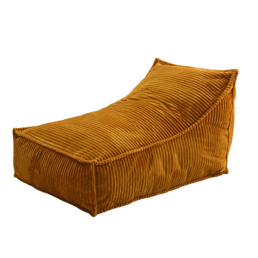 Cadence & Co. Wilde Ribbed Luxe Fleece Beanbag Cover (Mustard), 9347563122543