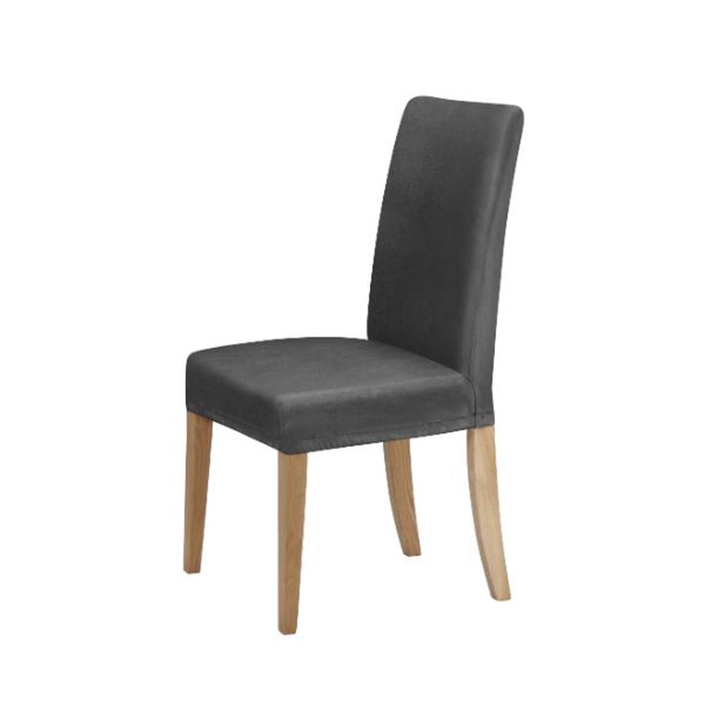 Home Premium Faux Suede Dining Chair Cover (Charcoal), 9347563800861