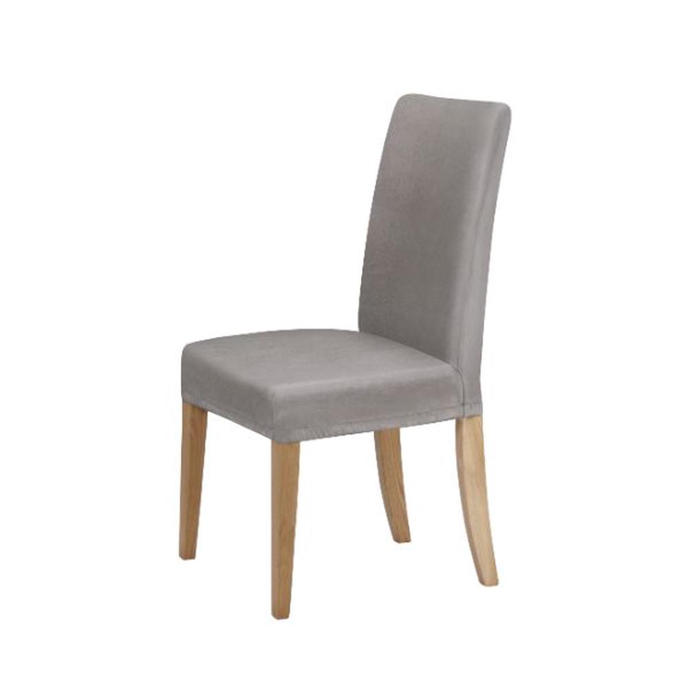 Home Premium Faux Suede Dining Chair Cover (Silver), 9347563800922