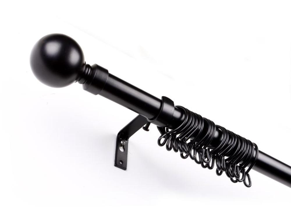 Home Living Extendable Curtain Rod Set Pole, Ball Finial Rod 160 x