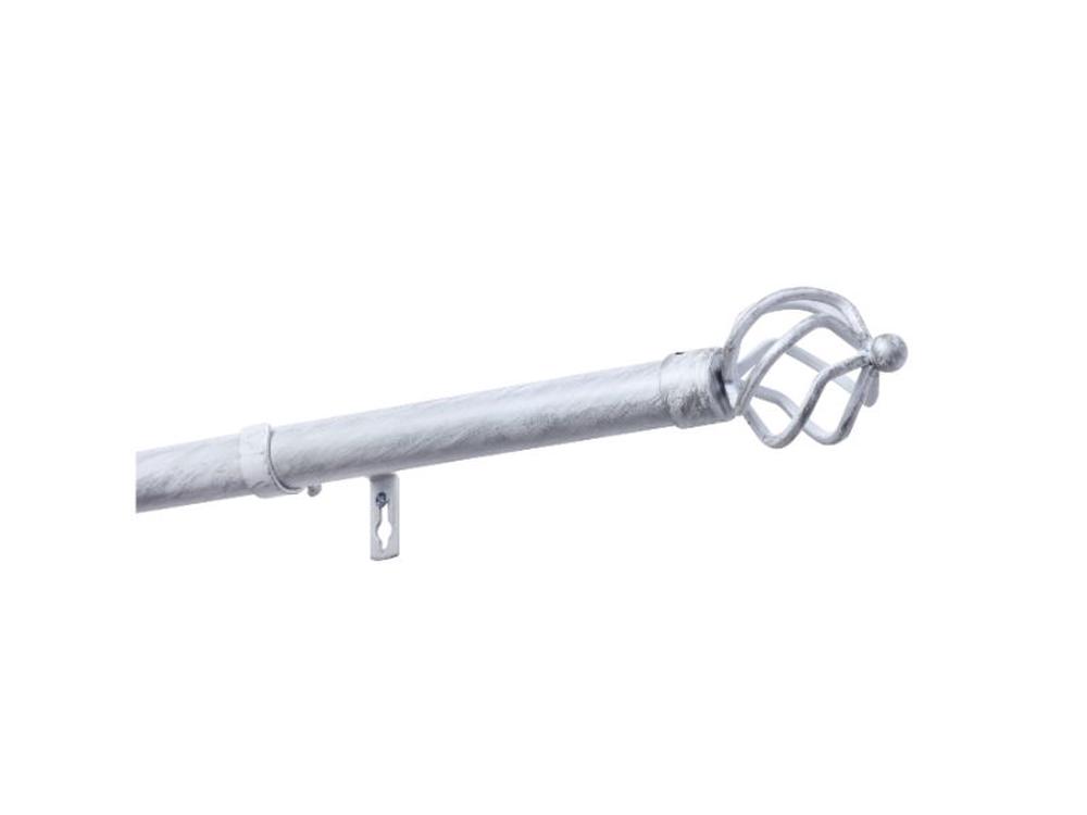 Extendable Birdcage Curtain Rod Set (White) - 120 x 210cm, 9347563811850