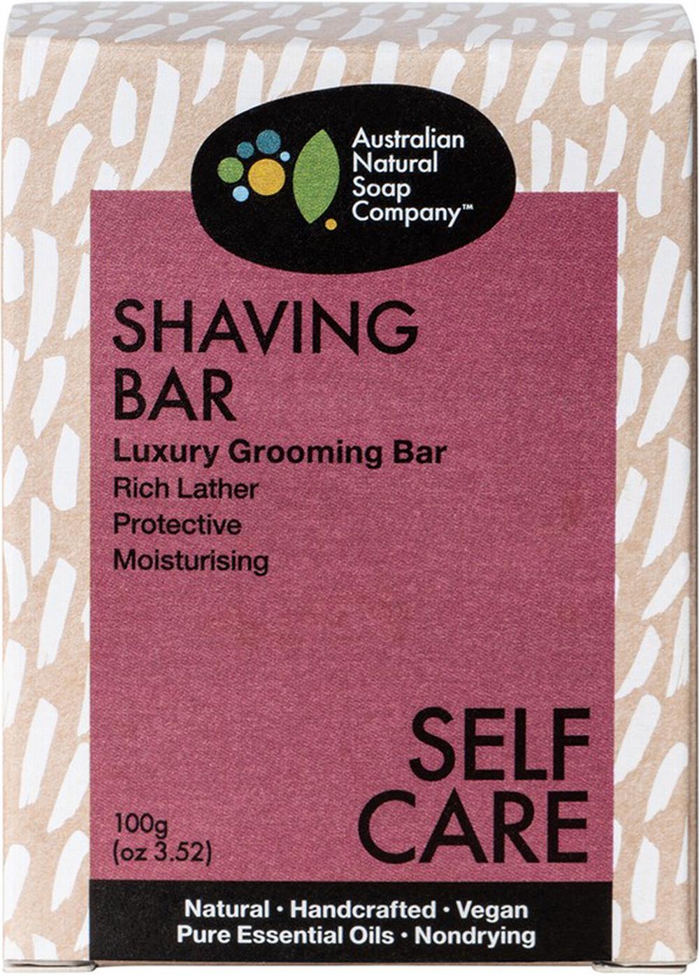 The Australian Natural Soap Co Self Care Luxury Grooming Bar Shaving Bar - 100g, 9347826001844